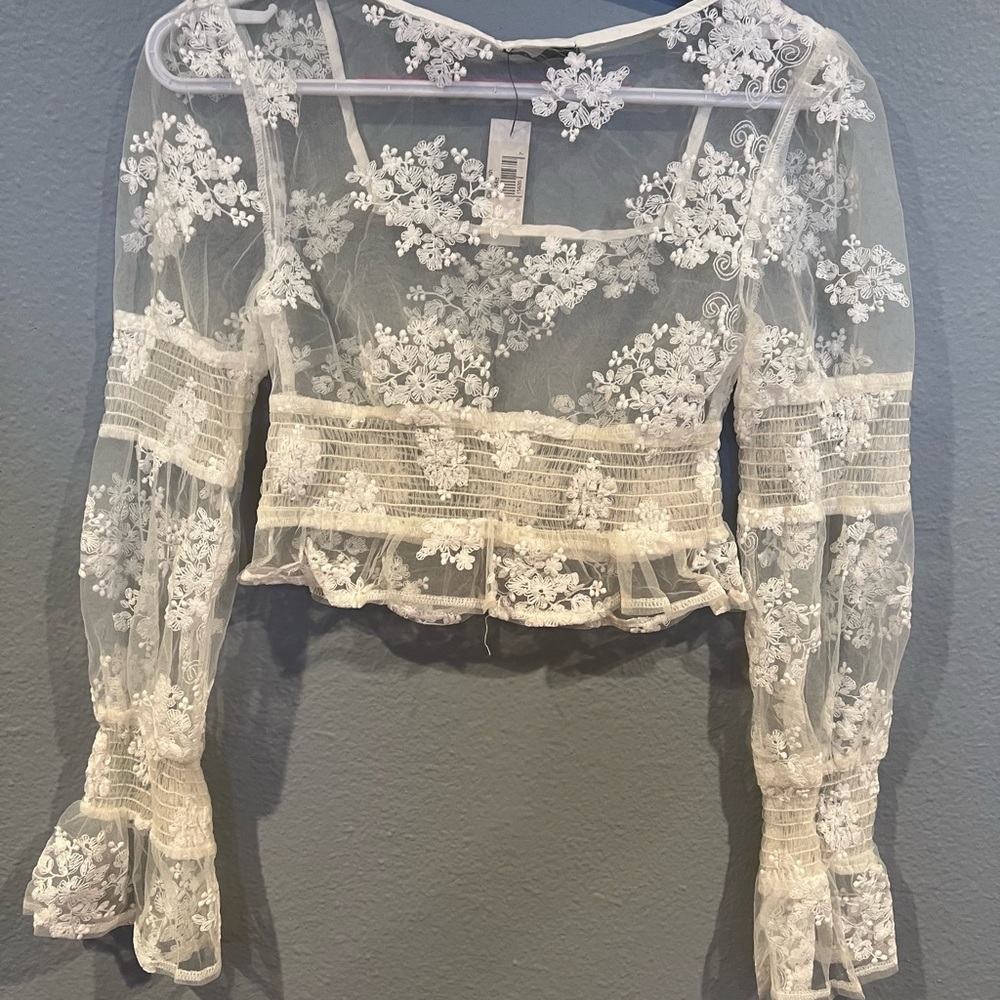 Women Cleo Mesh Long Sleeve Top - Picture 2 of 3